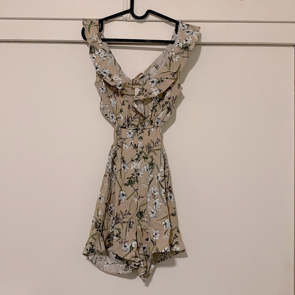 Floral Romper with ruffles